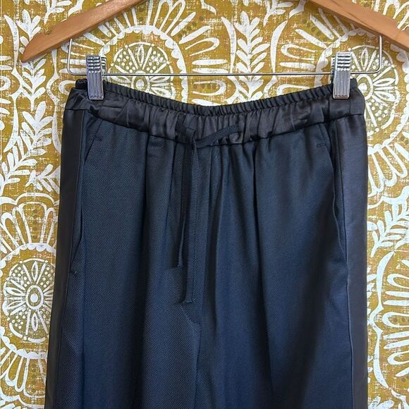 NWT Sandro Gallo Drawstring Side Stripe High Rise Wide Leg Pants FR 36 US S - Picture 9 of 14